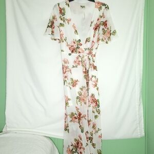 SHOW ME YOUR MUMU Women's Marianne Wrap Dress With Roses Print MEDIUM (NWT)